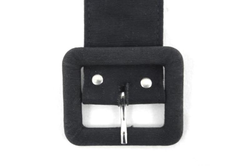 Vintage Astor W. Germany Black Adrian Belt Women's Size 11 Square Buckle