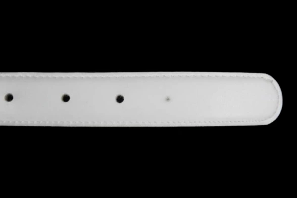 Vintage Milor Women's Fashion Belt Size M/L White Faux Leather Gold Toned Buckle