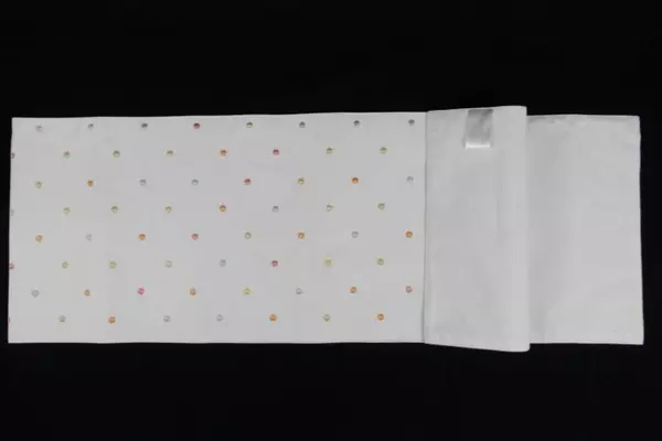 Inspired Treasures Table Runner White Multicolor Polka Dots Summer Party Host