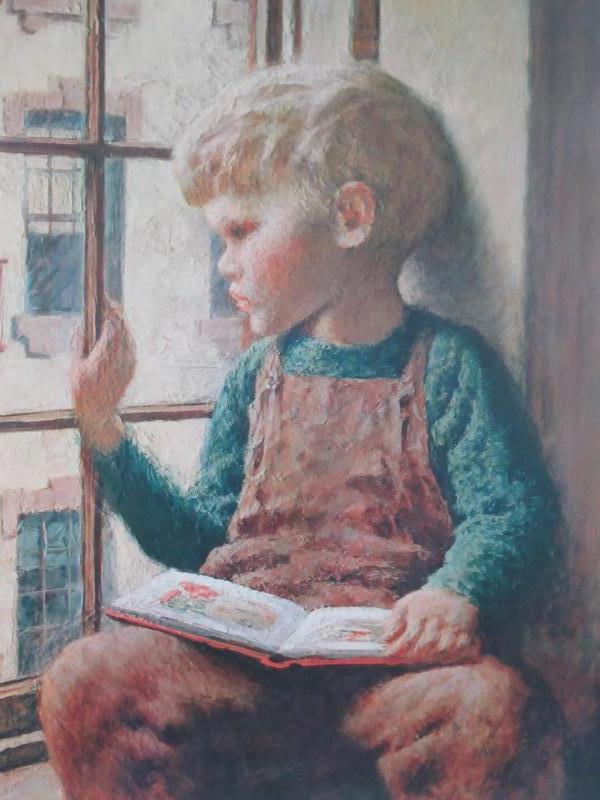 Vintage James Chapin The Picture Book Framed Art Print 1946 Rare 32.5" x 24"