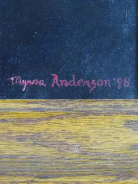 Framed Myrna Anderson Acrylic Painting Grape Clusters Signed