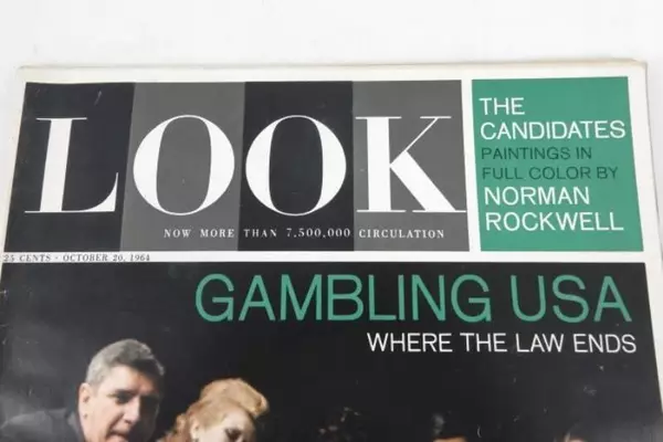 Vintage Look Magazine October 20 1964 Gambling USA Ads Norman Rockwell