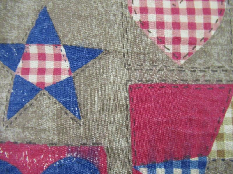 Set of 3 Placemats Patriotic Red White Blue Stars Hearts Rustic July 4th