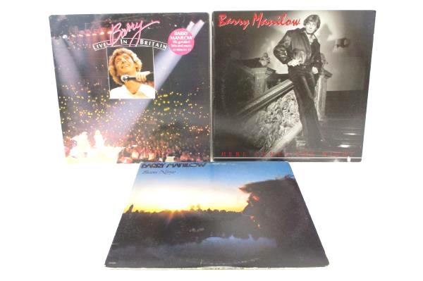 Lot of 3 Barry Manilow Vinyl LP Even Now Live Britain Here Comes Night Record