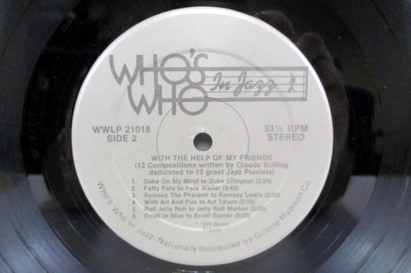 Claude Bolling With the Help of my Friends Vinyl LP Record #WWLP 21018 1980