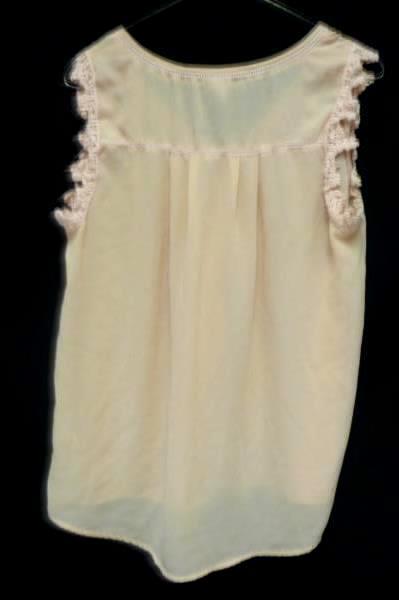 Marisol Pink Sheer Hi Low Embroidered Sleeveless Top Blouse Women's L