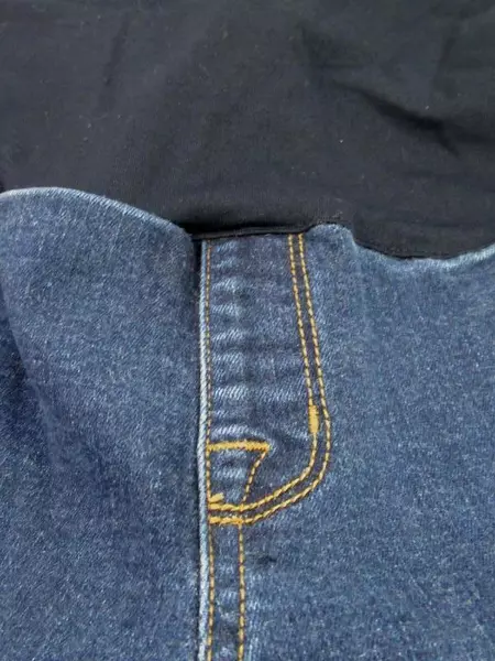 Liz Lange Maternity Women's Jeans Dark Blue Denim Skinny Comfort Panel Size L
