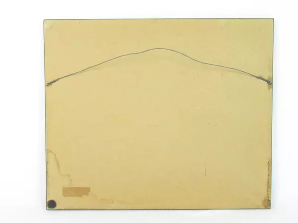 Framed And Matted Asian Print People Crossing A River 17.25" x 13.25"