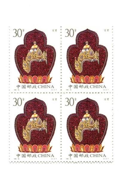 1995-16 China 4 Blocks of 4 Unused Cultural Relics of Tibet Stamps Set MNH