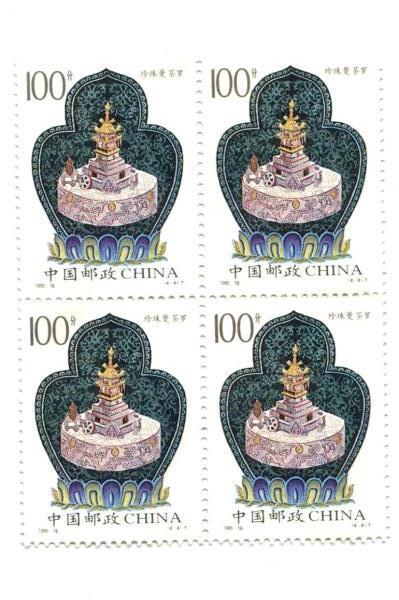 1995-16 China 4 Blocks of 4 Unused Cultural Relics of Tibet Stamps Set MNH
