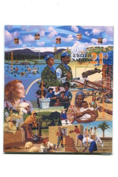SEALED United Nations in the 21st Century Miniature Stamp Sheet of 6 MNH Unused