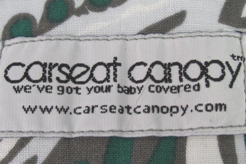 Carseat Canopy Floral Carseat Cover Grey Green White Floral Fleece