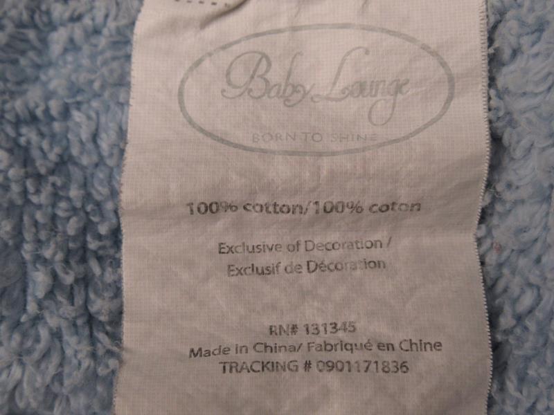 Lot of 2 Hooded Baby Towels Baby Lounge Cloud Island Blue White