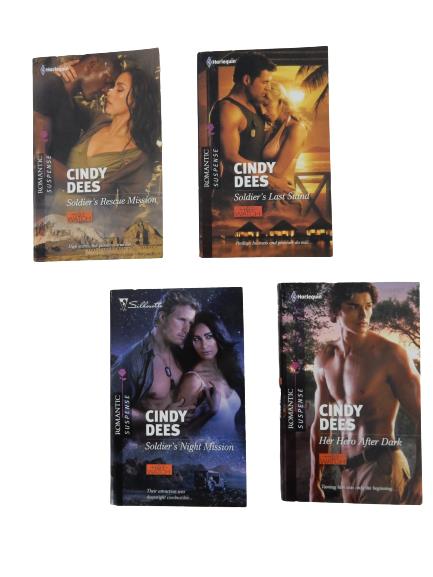 Lot of 4 Cindy Dees Books Harlequin Silhouette Hot Watch Romantic Suspense