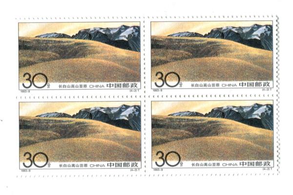 1993-9 China 4 Blocks of 4 Unused Changbai Mountain Set MNH