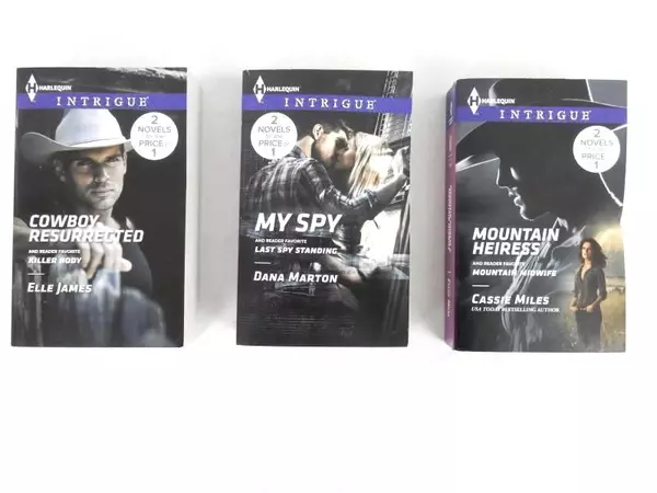 Lot of 3 Books Harlequin Intrigue 2 in 1 Novels Ellie James Dana Marton Cassie