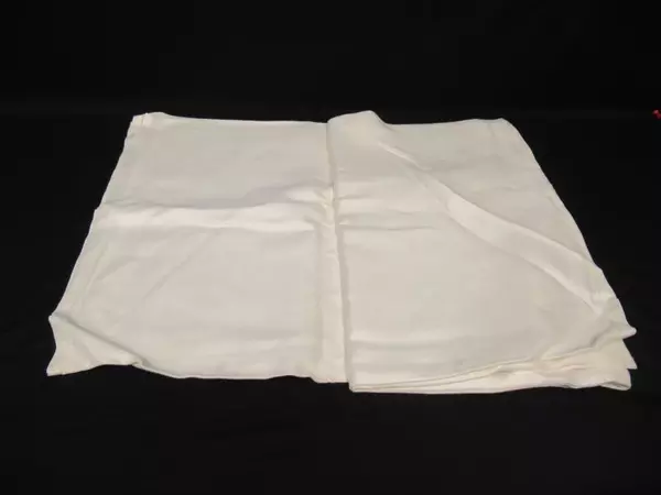 Vintage Cream Rectangular Table Cloth With Satin Rose Pattern Straight Hems