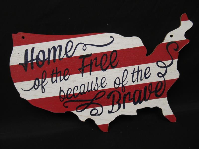 Lot of Home Of The Free Because Of The Brave Home Decor Wall Hanging Coasters