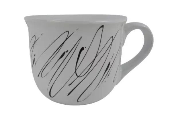 Coastal Cocktails Coffee Mug Paint Streak White Black Large