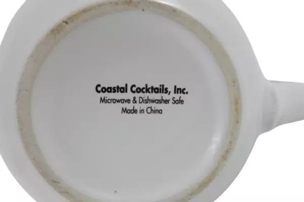 Coastal Cocktails Coffee Mug Paint Streak White Black Large
