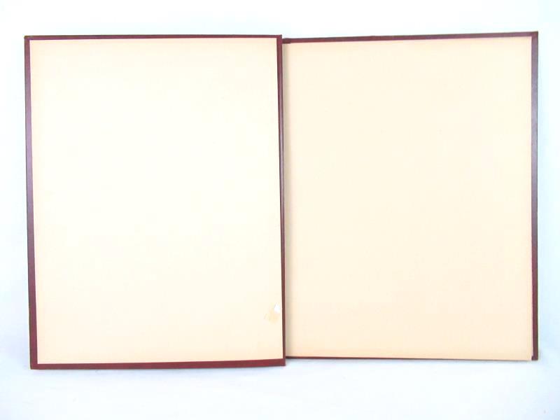 Lot of 3 Vintage Scrap Book Orange Red Canvas Textured Unused Pages