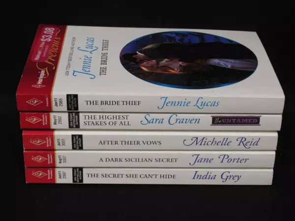 Lot of 5 Books Harlequin Jennie Lucas Sara Craven India Grey Michelle Reid