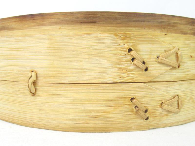 3 Piece Bamboo Steamer Set Cooking With Lid Rice Veggies Slotted Lid Stacking