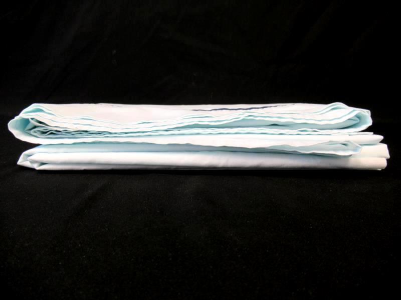 Vintage Springmaid Wondercale Light Blue Queen Size Flat Sheet Cotton Blend