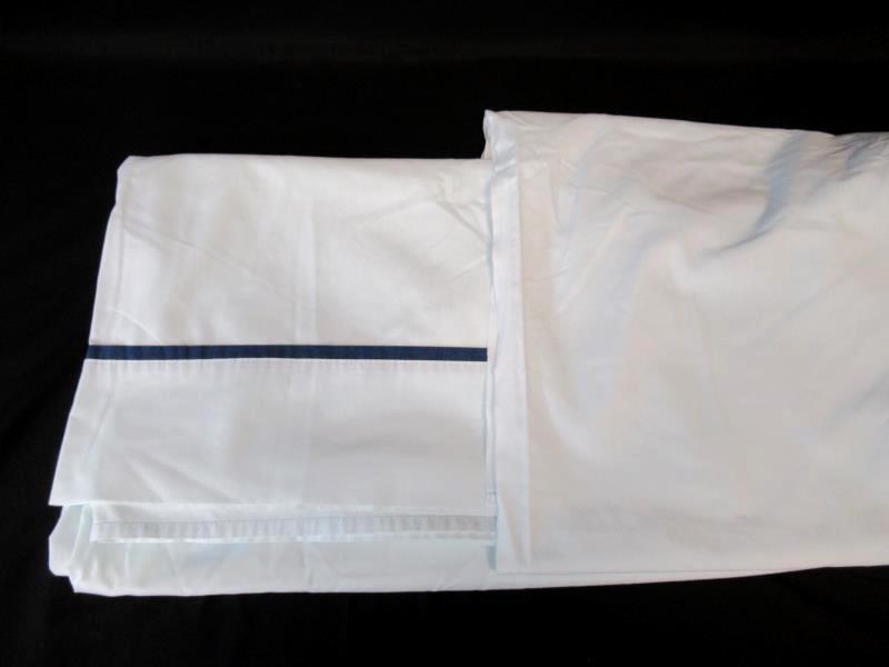 Vintage Springmaid Wondercale Light Blue Queen Size Flat Sheet Cotton Blend