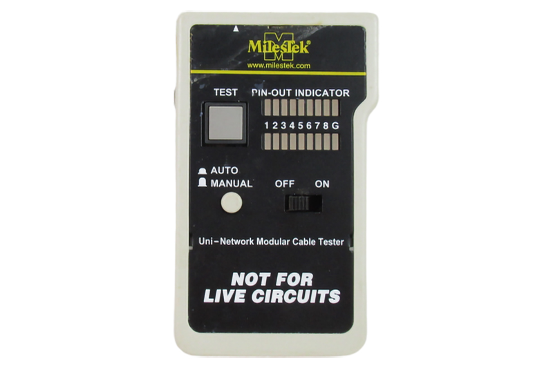 Milestek Uni-Nework Modular Cable Tester Remote Terminator Untested As Is Case