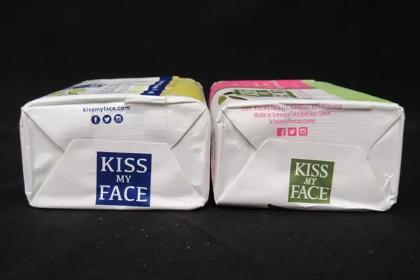 Lot of 2 Kiss My Face Olive Oil Soap Bars Chamomile Green Tea Greece