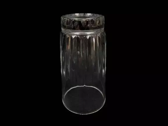 Lot Of 3 Clear Glass Tumblers 6 Inches Teardrop Pattern Diamond Cut