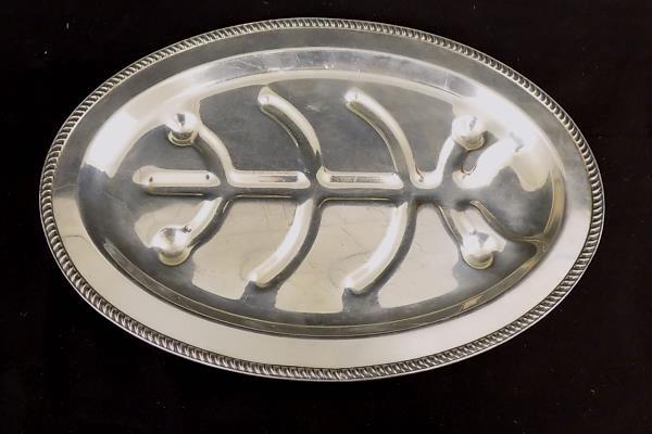 P.S.C.O. Silver Plate On Copper Fowl Tray Tree Design