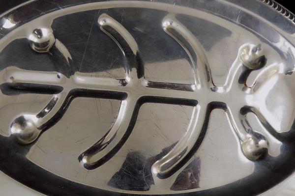 P.S.C.O. Silver Plate On Copper Fowl Tray Tree Design