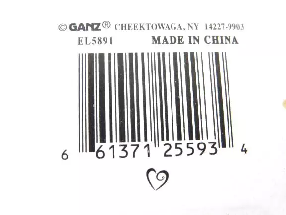 Lot of 2 Ganz Heart Felt Message Hearts Friendship NIP