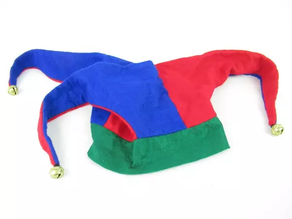 Jester Costume Cap Hat With Gold Bells Red Green Blue Adult Sized Halloween