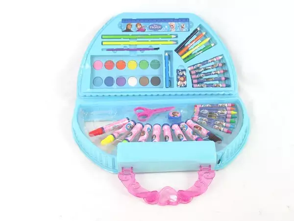 Lot of Disney Art Supplies Frozen Art Set with Olaf Pencil Case