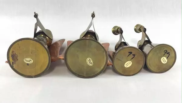 Lot of 4 Vintage Candle Holders Angels Brass Copper Taper Holiday