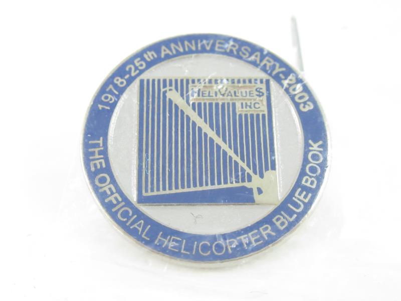 Castrol Aviator and Official Helicopter Blue Book 25th Anniversary Pin backs