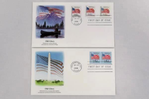 Lot of 8 FDC / FDI December 13, 1994 Official Mail United States