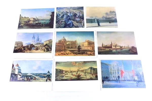 Townscapes By Russian Painters Box Set Of 16 8x6 Artist Collector Post Cards
