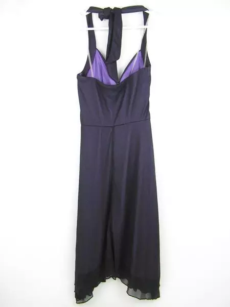 City Triangles Junior's Semi-Formal Dress Halter Neck Size Small Black Purple