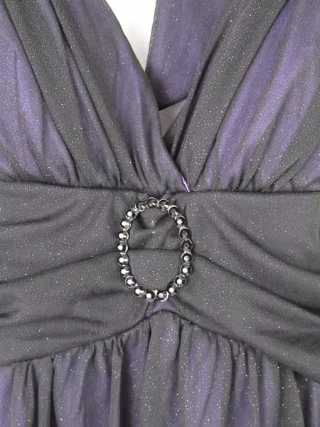 City Triangles Junior's Semi-Formal Dress Halter Neck Size Small Black Purple