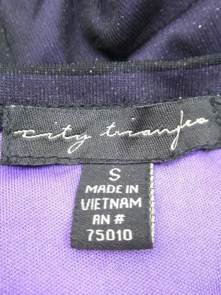 City Triangles Junior's Semi-Formal Dress Halter Neck Size Small Black Purple