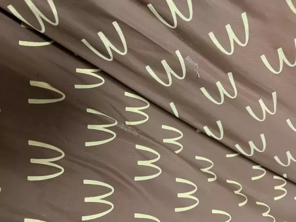 Vintage McDonald's Umbrella Brown Golden Arches Wood Shaft Cracked Collect Only