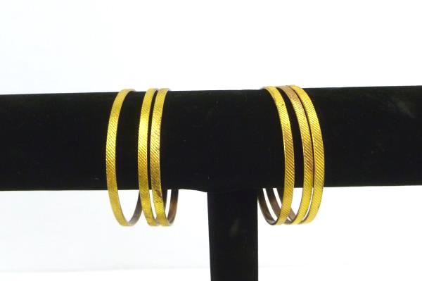 Set of Jewelry 1980's Style Art Deco Necklace Earrings Bracelets Black Red Gold