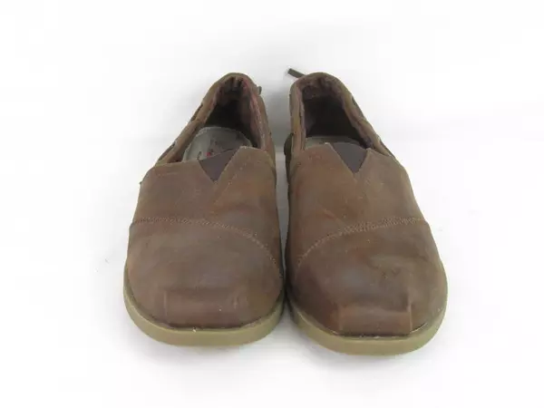 BOBS from Skechers Loafers Memory Foam Leather Insole Brown Flannel Sz W 8.5