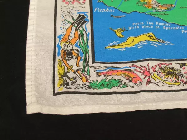 The Island Of Aphrodite Cyrus Dish Hand Towel Tea Towel Handmade Cotton