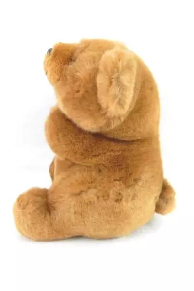 Vintage Sugar Loaf Stuffed Bear Plush Doll Brown Soft Praying Hands