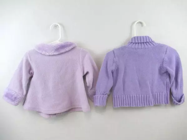 Lot of 2 Jacket Sweater Coat Circo Blueberi Boulevard Infant Girl Size 12M